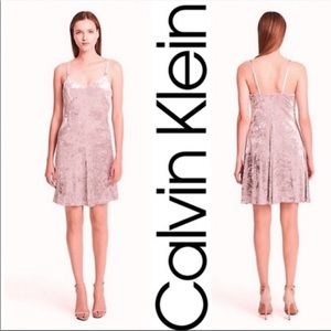 Calvin Klein Velvet Blush pink Cocktail Dress